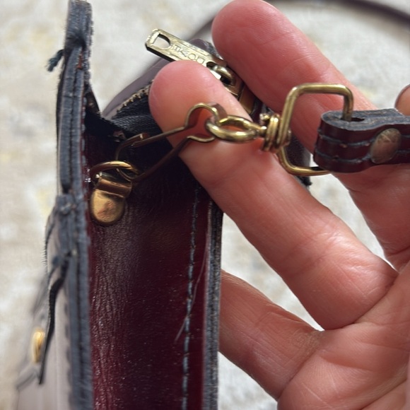 Vintage Reem Burgundy Leather Handbag Made in USA - Picture 7 of 15
